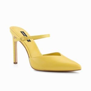 Nine West Tips Heel Mules - Yellow - Ireland (LI1549726)